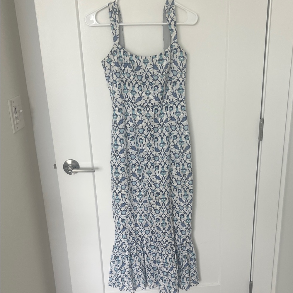 Sachin + Babi Light Blue and White Floral Maxi Dress